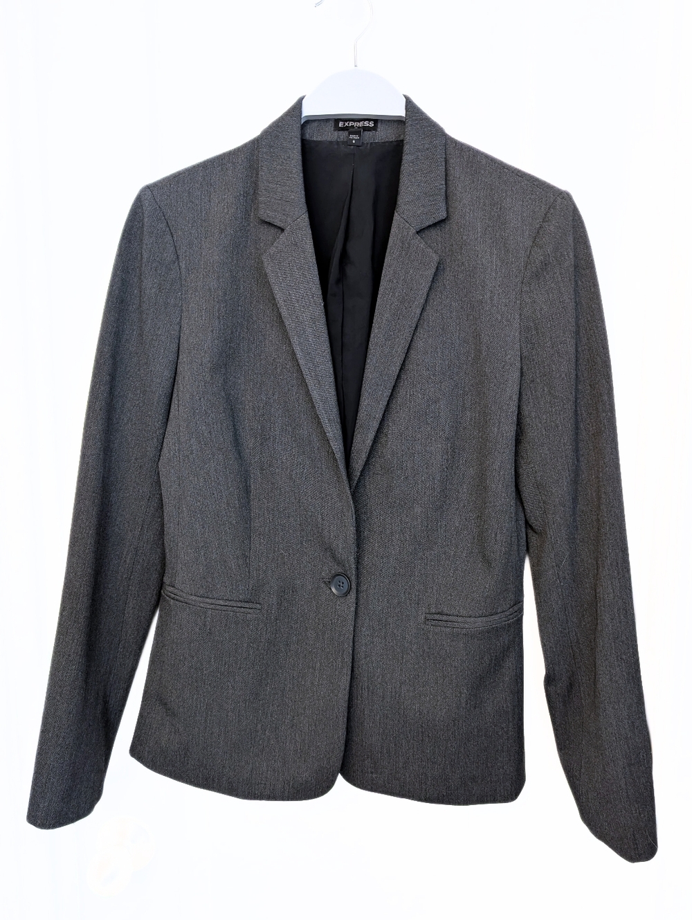 GUC Express Women's Dark Grey One Button Blazer, Size 6